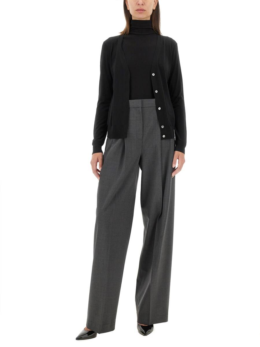 THEORY CARDIGAN IN LANA CON SCOLLO A V 2025