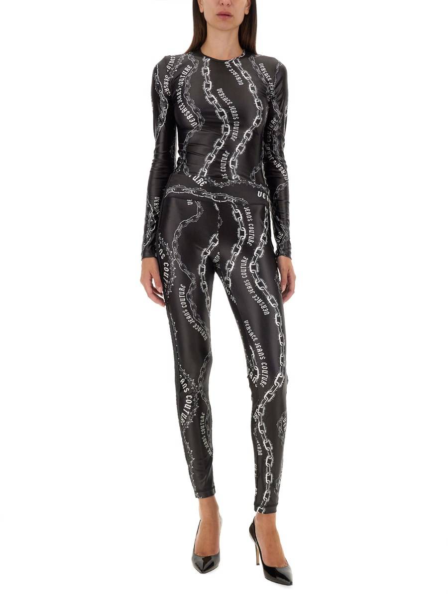 VERSACE JEANS COUTURE LEGGINGS CON LOGO Soddisfazione Garantita