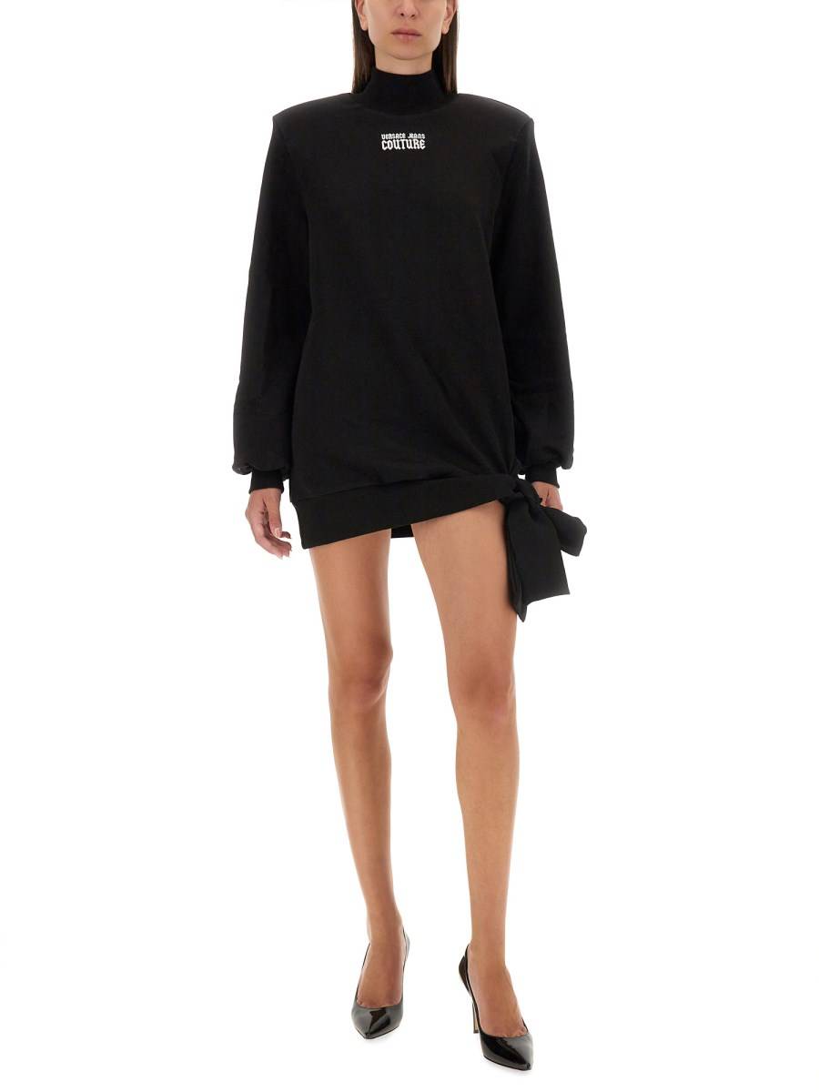 VERSACE JEANS COUTURE ABITO FELPA CON LOGO Sottocosto