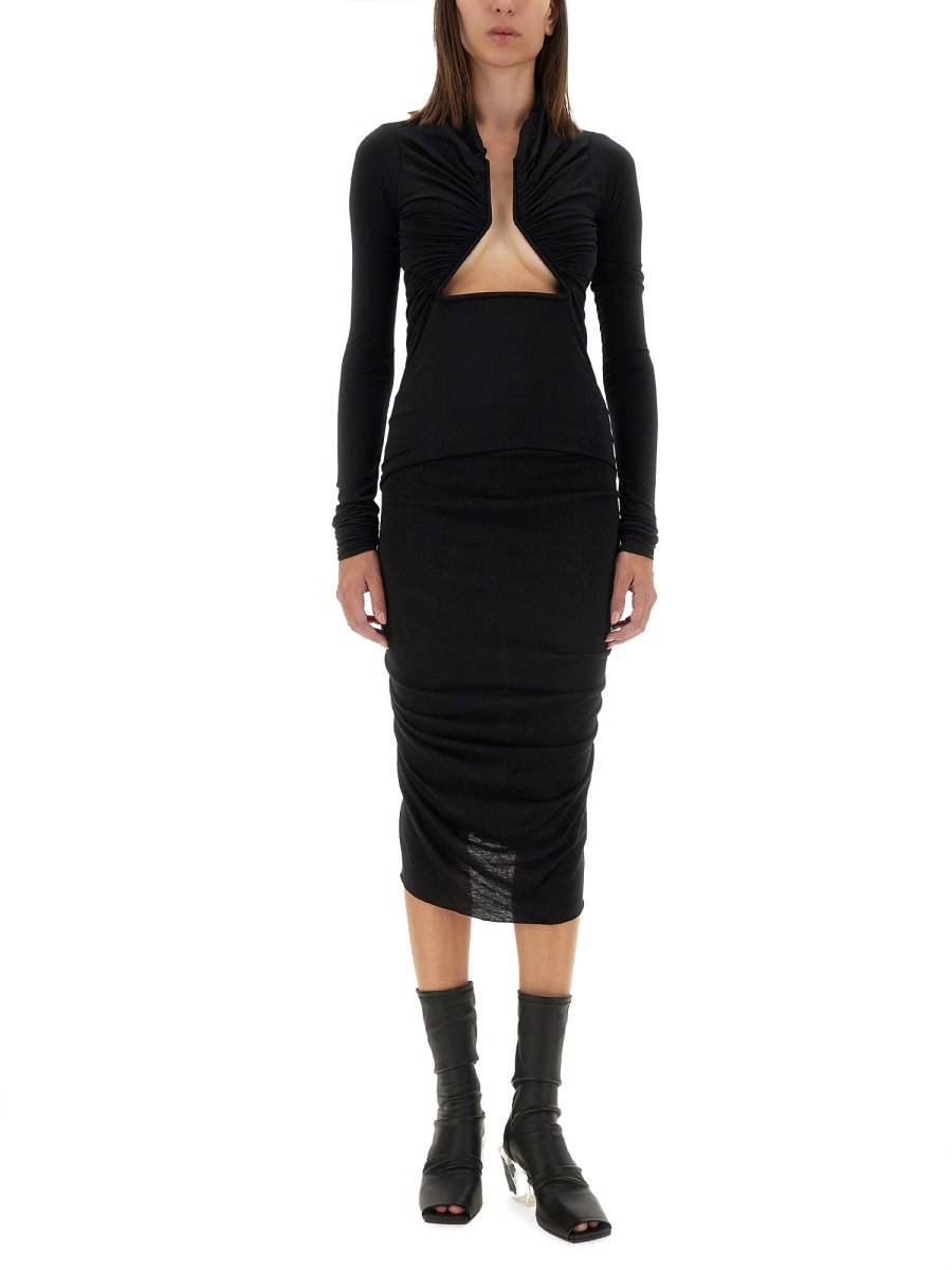 RICK OWENS T-SHIRT PRONG IN NYLON In Saldo