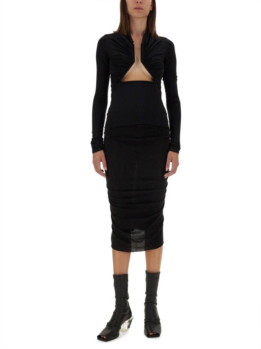 RICK OWENS GONNA CON DRAPPEGGIO Moda