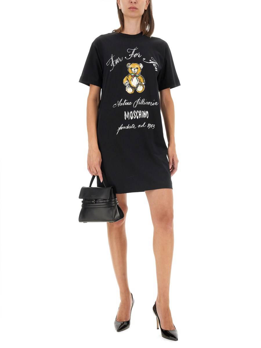 MOSCHINO ABITO IN COTONE CON LOGO Promozione Limitata