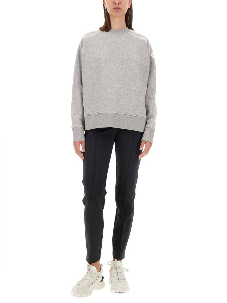 MONCLER FELPA IN COTONE CON LOGO Sottocosto