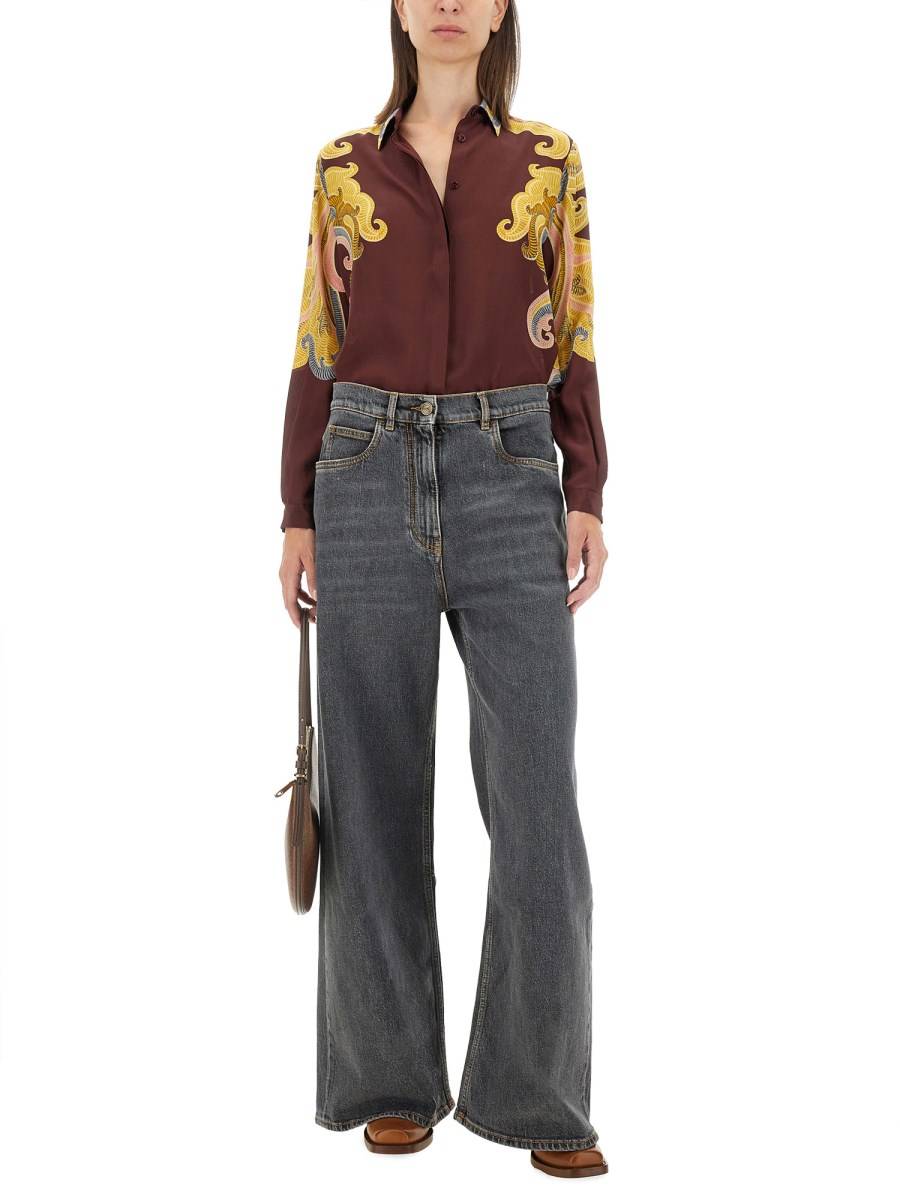 ETRO CAMICIA IN SETA CON STAMPA Vendita
