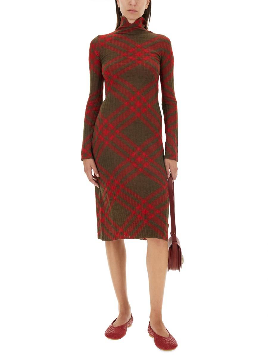 BURBERRY ABITO IN MISTO LANA CHECK Prezzo Ridotto