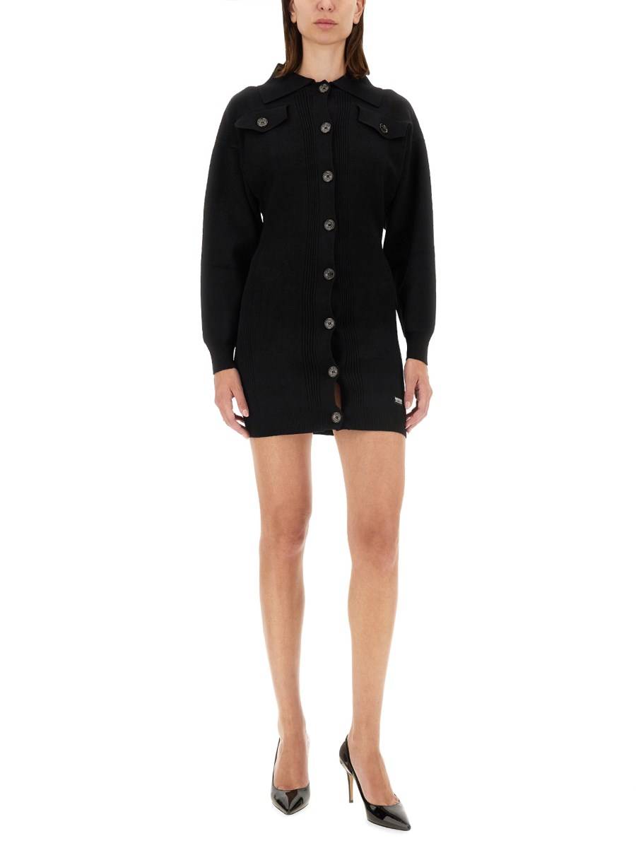 MOSCHINO JEANS ABITO MINI IN MAGLIA DI VISCOSA Offerta migliore