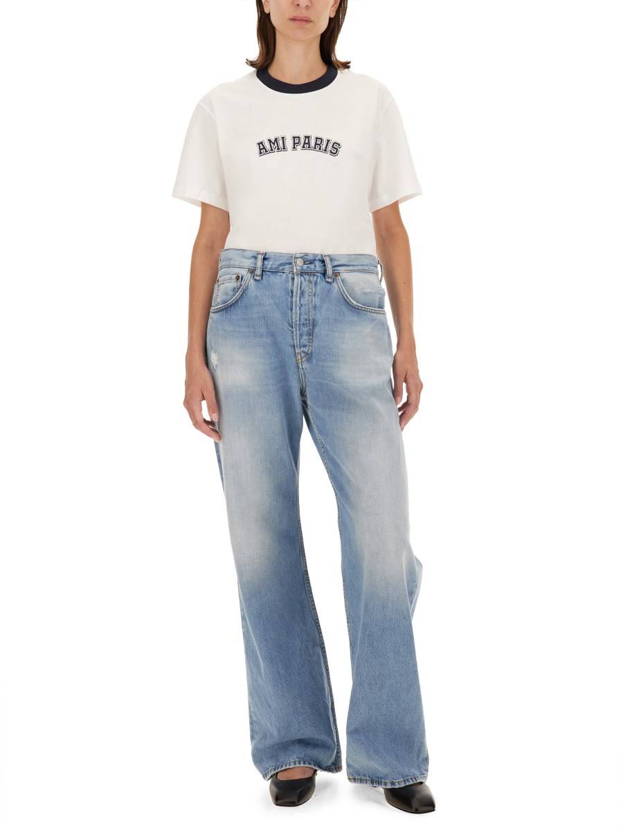 AMI PARIS T-SHIRT IN COTONE CON LOGO In Saldo