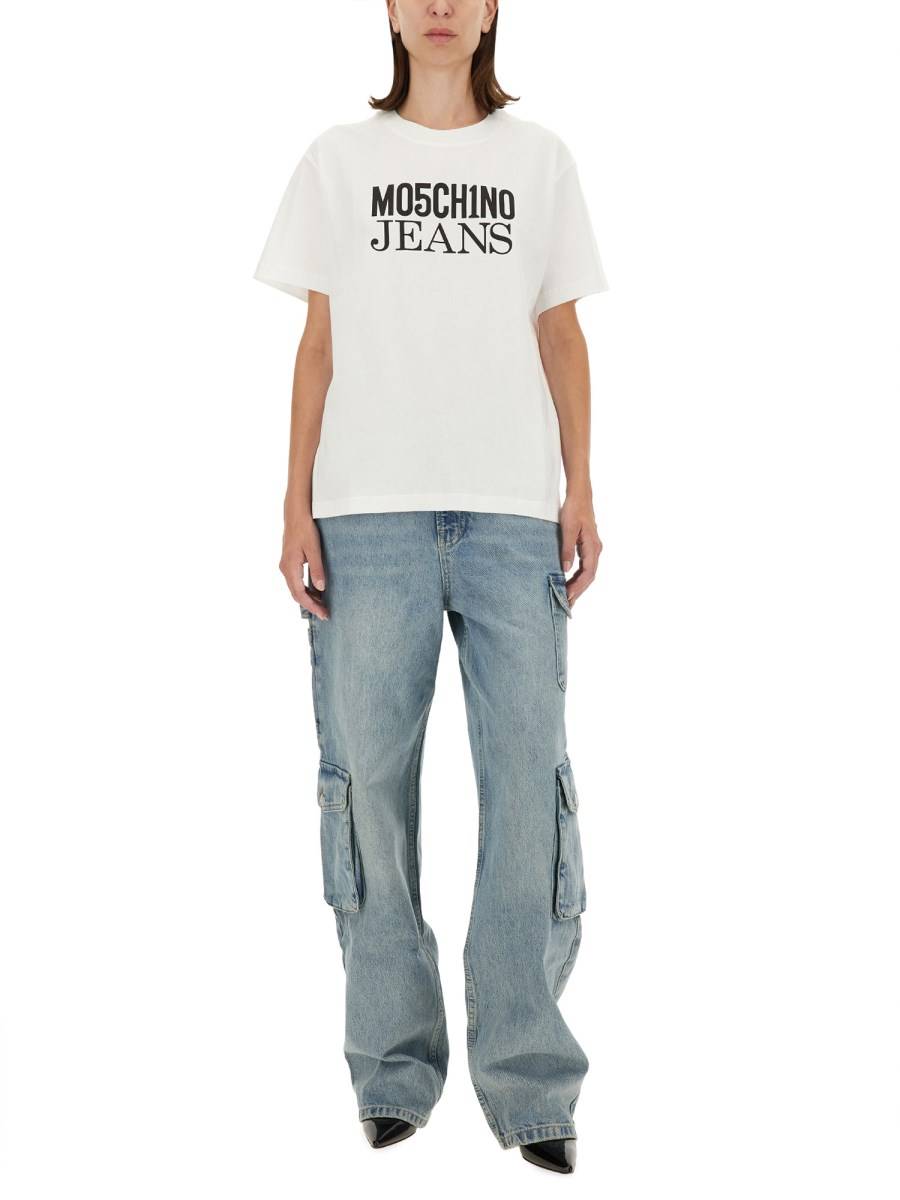 MOSCHINO JEANS T-SHIRT CON LOGO Italia