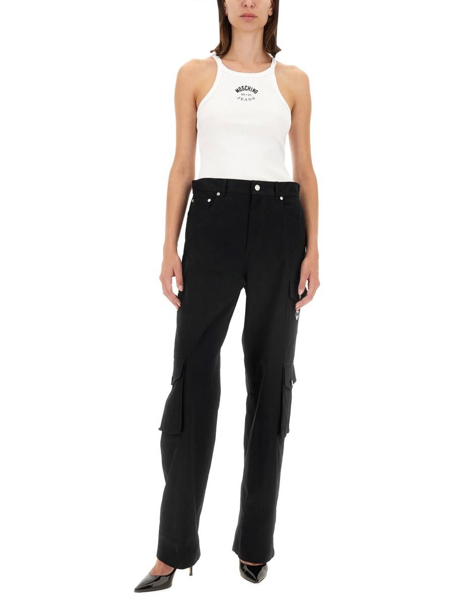 MOSCHINO JEANS TANK TOP CON LOGO Vendita