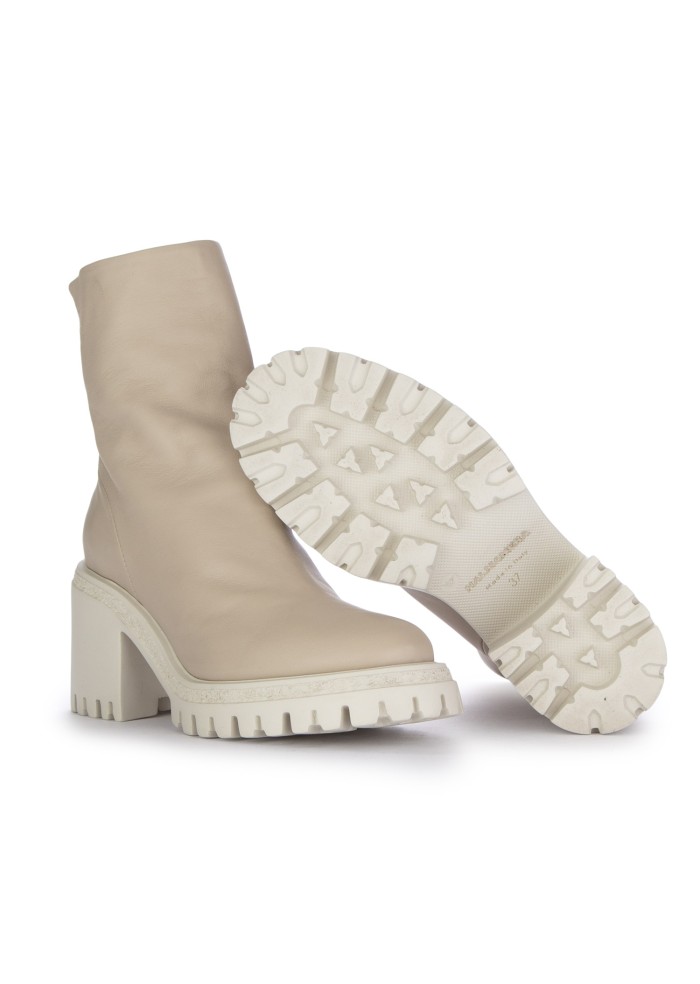 HALMANERA | STIVALETTI CON TACCO BARON PEYOTE BIANCO PANNA Vendita Calda