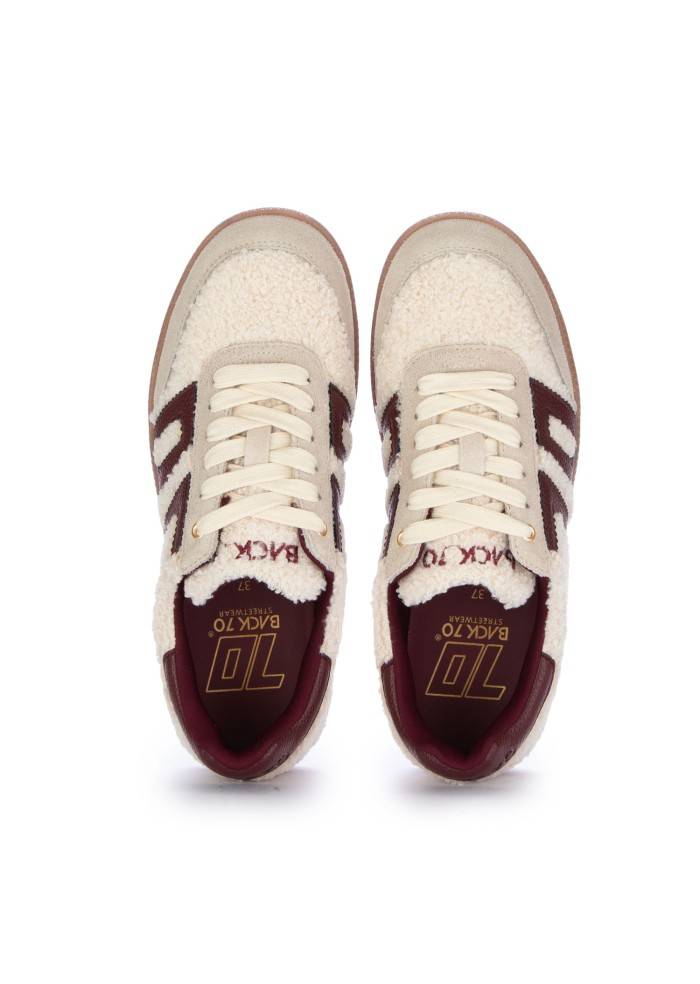 BACK 70 | SNEAKERS TEDDY BIANCO BORDEAUX Nuovo