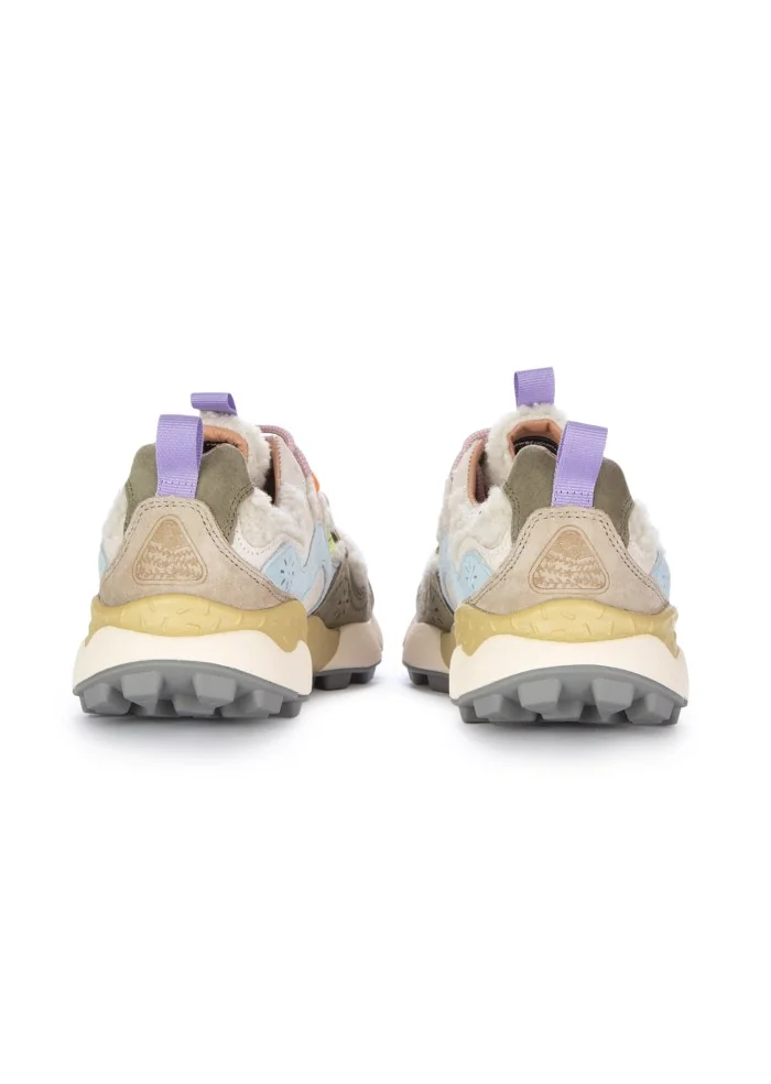 FLOWER MOUNTAIN | SNEAKERS YAMANO 3 SUEDE TEDDY BEIGE VERDE Promozione