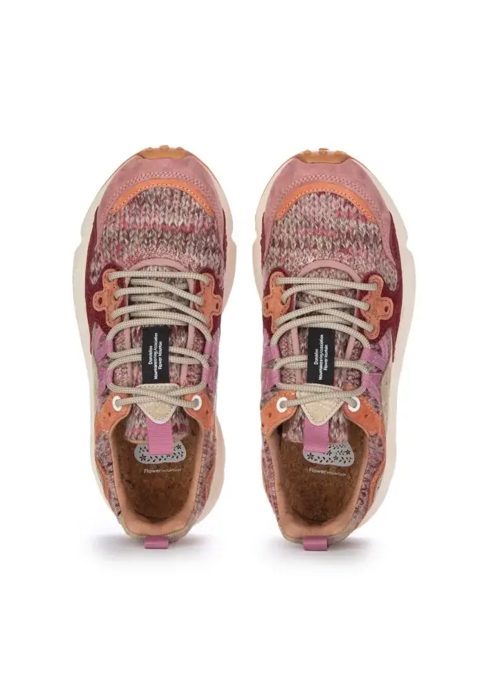 FLOWER MOUNTAIN | SNEAKERS YAMANO 3 KNITTING ROSA Spedizione Gratuita