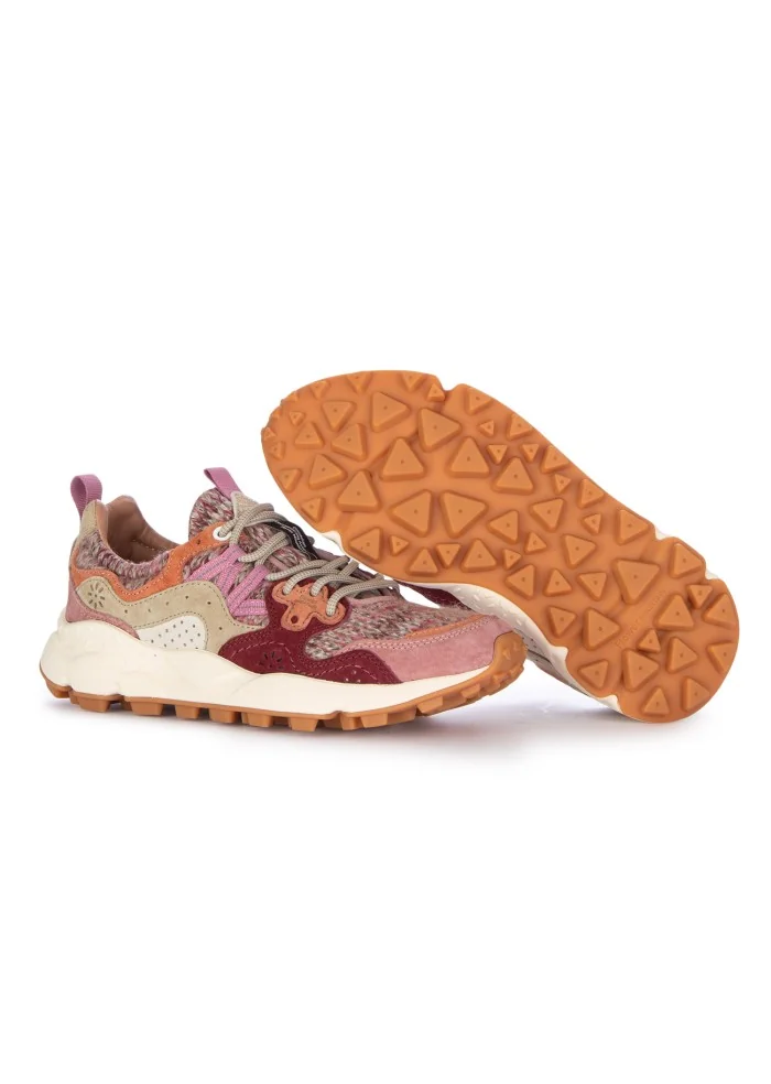 FLOWER MOUNTAIN | SNEAKERS YAMANO 3 KNITTING ROSA Spedizione Gratuita