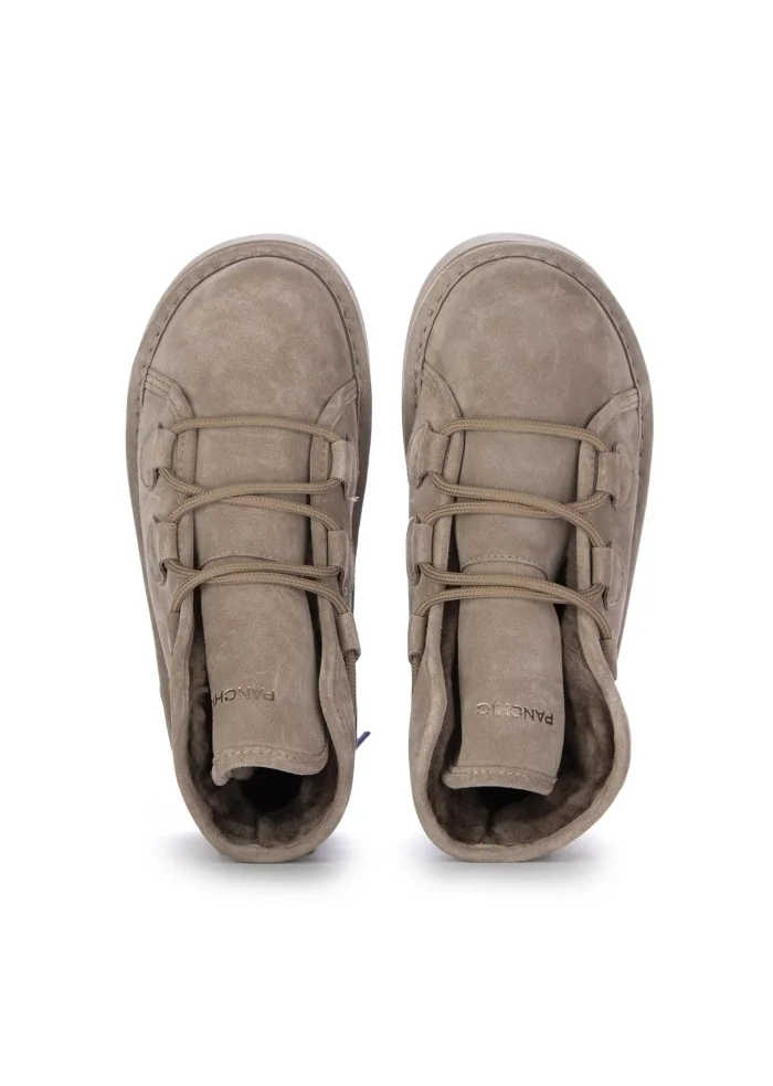 PANCHIC | STIVALETTI ALLACCIATI CAMOSCIO GRIGIO Consegna Veloce