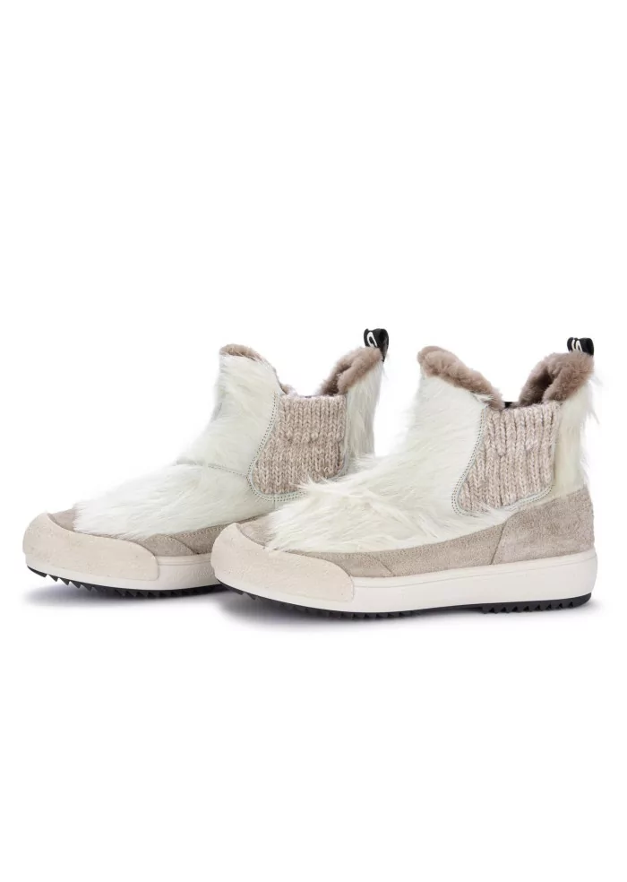 BNG REAL SHOES | CHELSEA LA YETI BEATLES BIANCO TAUPE Promozione Limitata