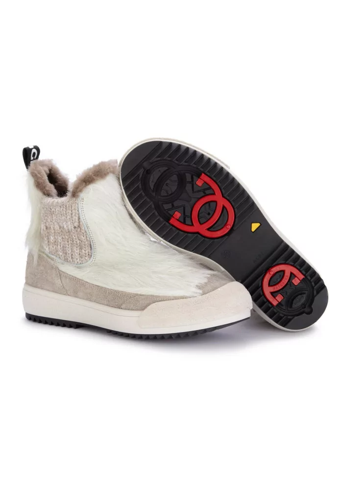 BNG REAL SHOES | CHELSEA LA YETI BEATLES BIANCO TAUPE Promozione Limitata