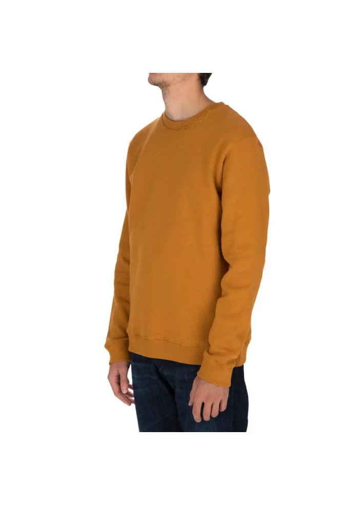 DONDUP | FELPA LOGO GIROCOLLO COTONE OCRA Moda