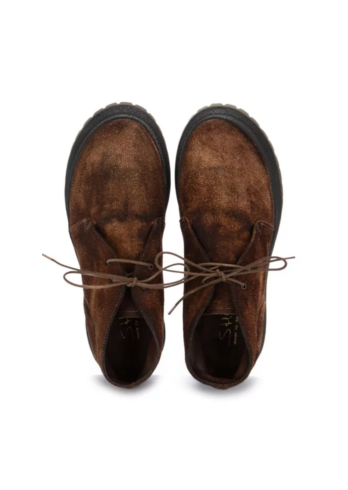 SHOTO | SCARPE ALLACCIATE ALCE CAMOSCIO MARRONE Italy