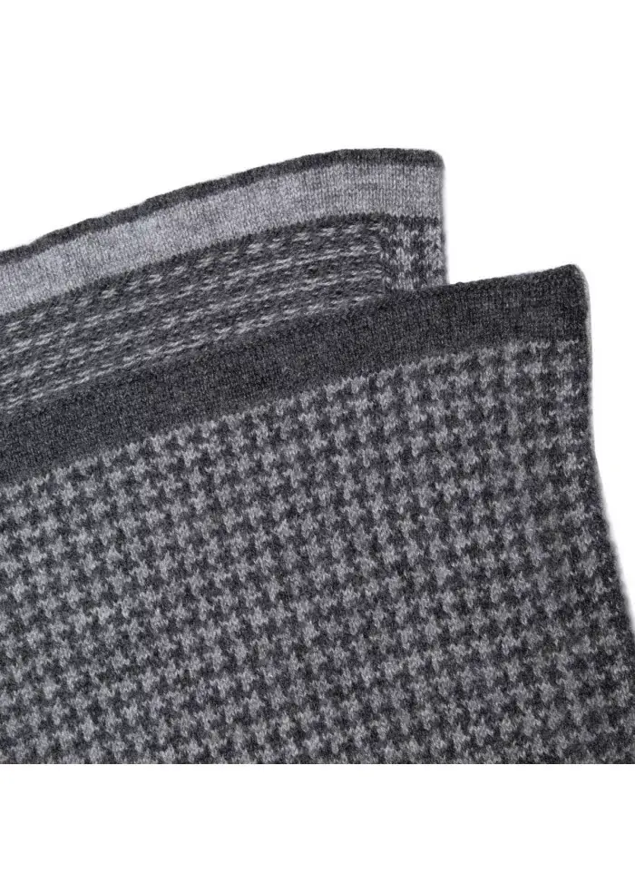 RIVIERA CASHMERE | SCIARPA PIED A PULL GRIGIO Soddisfazione Garantita
