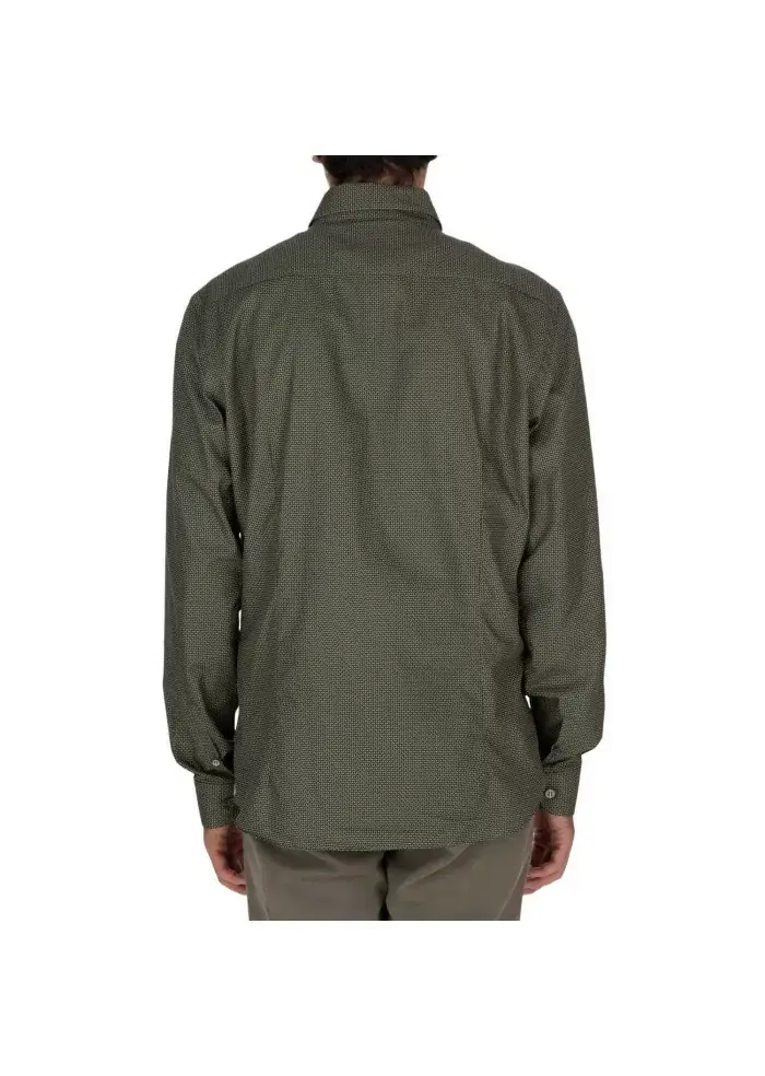 MASTRICAMICIAI | CAMICIA LUCA COTONE MICRO PATTERN VERDE Negozi Online