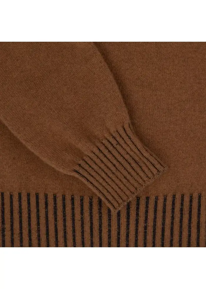 JURTA | MAGLIONE GIROCOLLO LANA MERINO MARRONE Affare Del Giorno