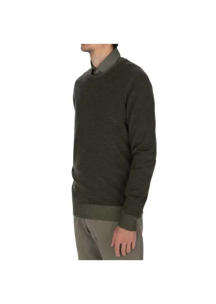 JURTA | MAGLIONE GIROCOLLO LANA MERINO VERDE Sottocosto