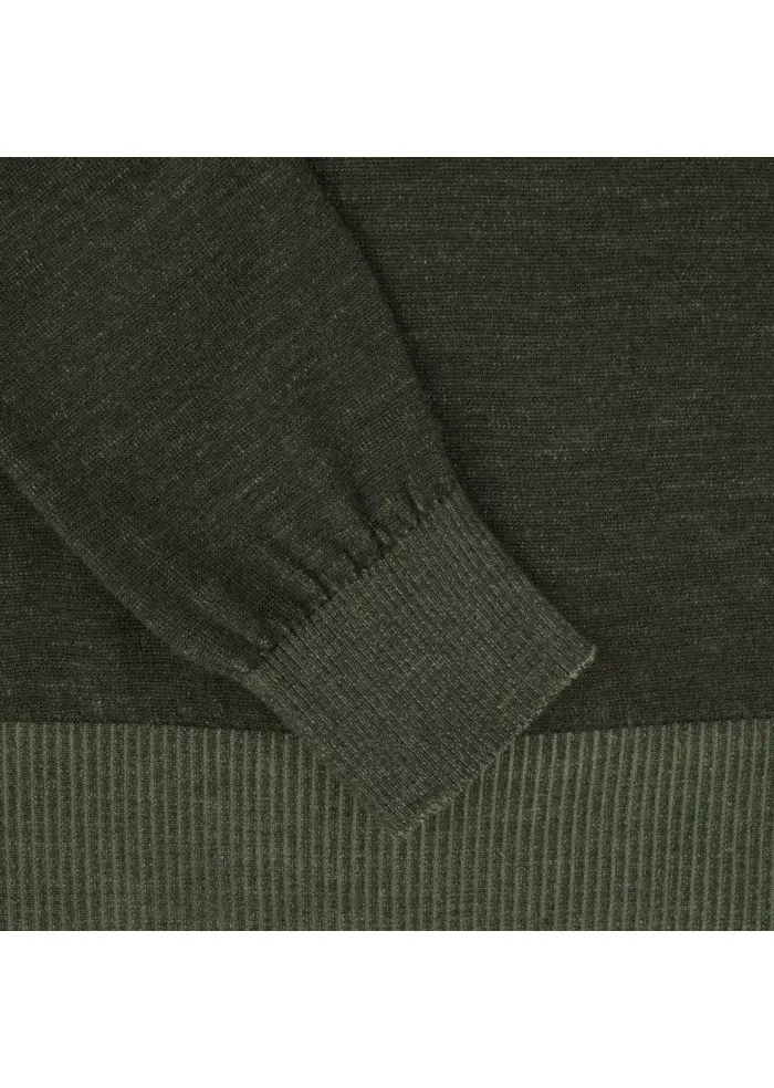 JURTA | MAGLIONE GIROCOLLO LANA MERINO VERDE Sottocosto