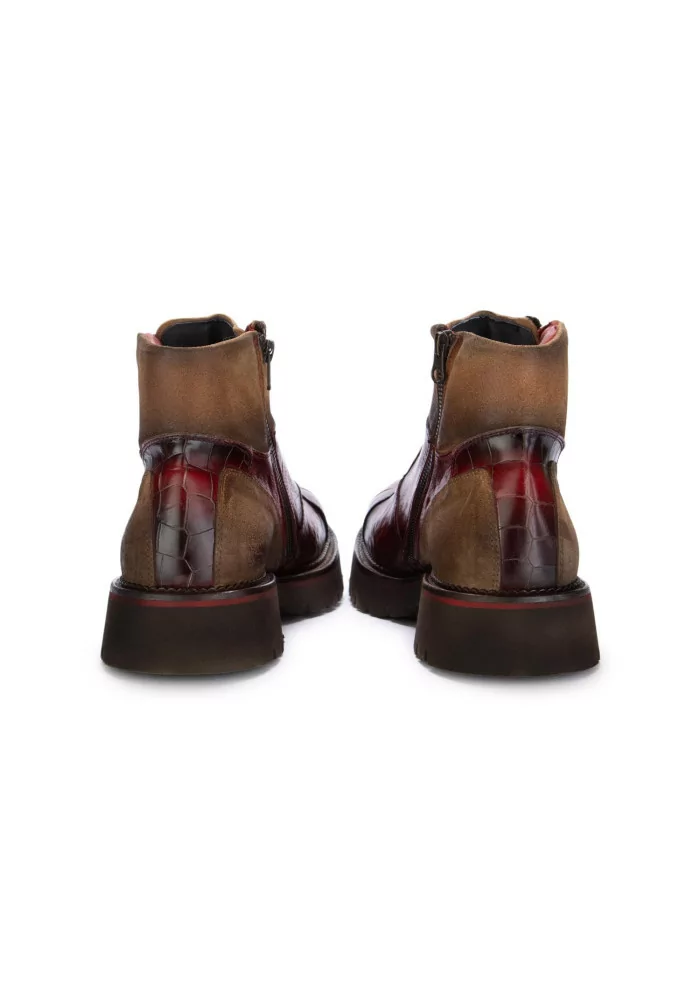 LORENZI | STIVALETTI ALLACCIATI SAFARI ROSSO MARRONE Convenienza