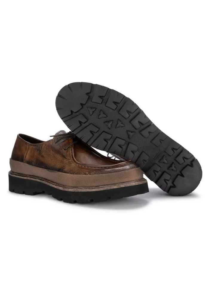 PAWELK'S | SCARPE ALLACCIATE BUFALO PELLE MARRONE Moda