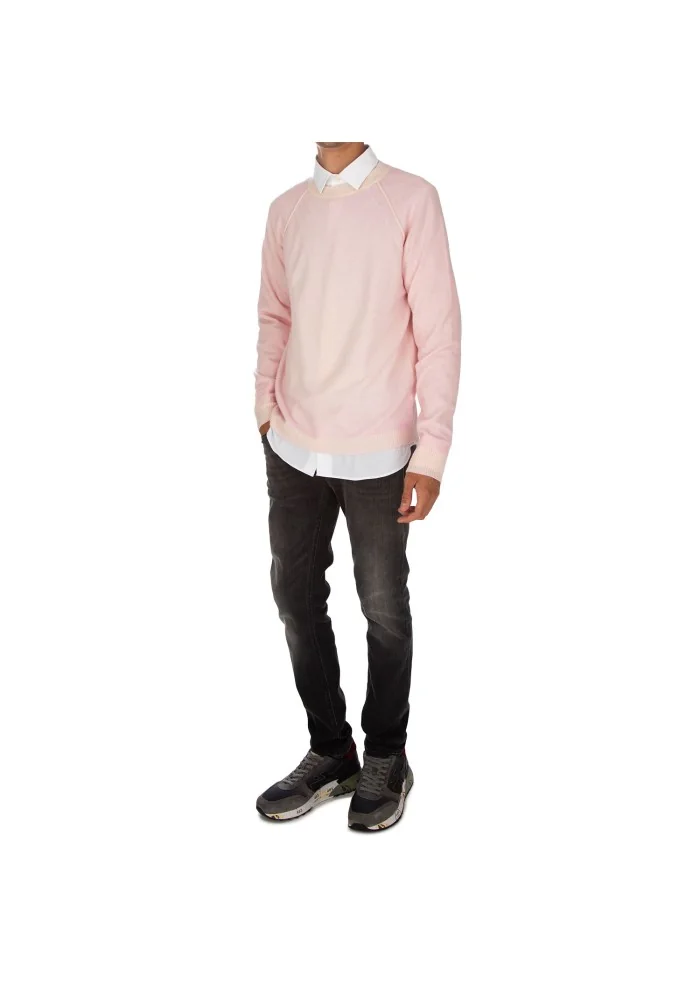 DANIELE FIESOLI | MAGLIONCINO LANA CASHMERE ROSA PASTELLO 2025