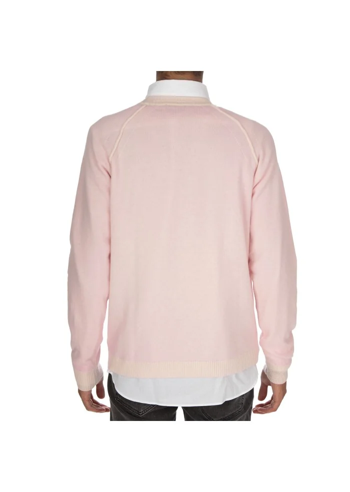 DANIELE FIESOLI | MAGLIONCINO LANA CASHMERE ROSA PASTELLO 2025