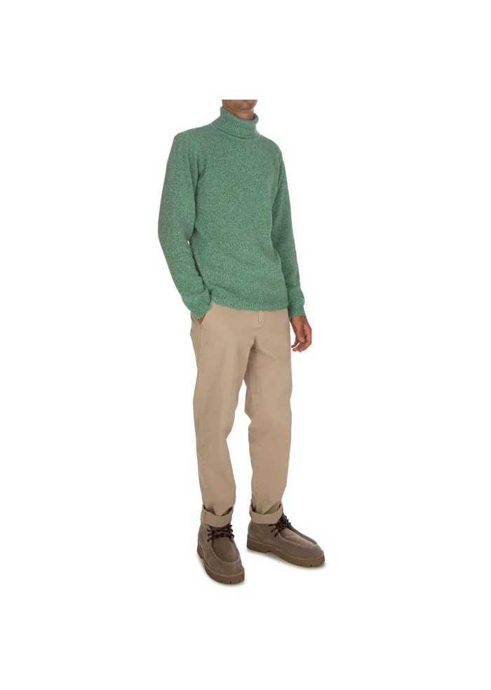 WOOL & CO | MAGLIONE DOLCEVITA VERDE Italy