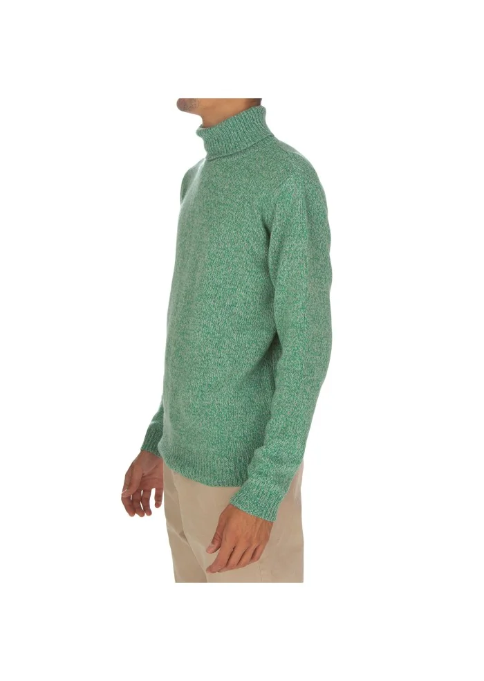 WOOL & CO | MAGLIONE DOLCEVITA VERDE Italy