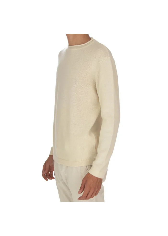 WOOL & CO | MAGLIONE GIROCOLLO BIANCO PANNA Italia