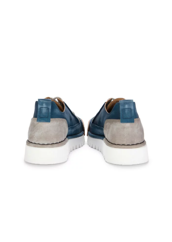 BNG REAL SHOES | SNEAKERS LA PATCH PELLE BLU JEANS Presa