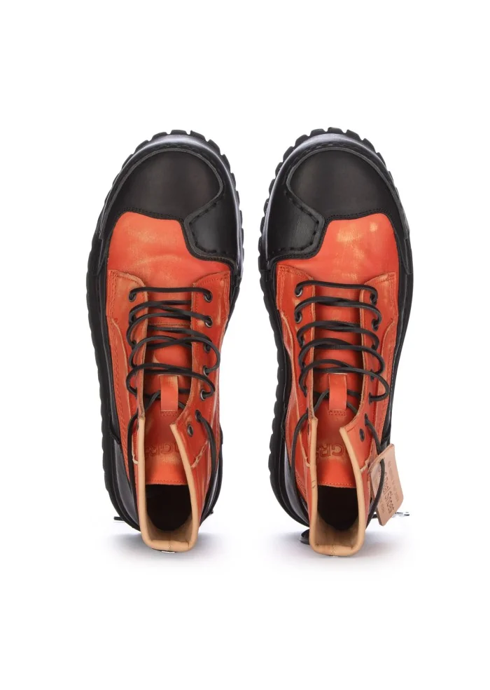 BNG REAL SHOES | SNEAKERS ALTE LA BIKER ARANCIONE NERO In Saldo