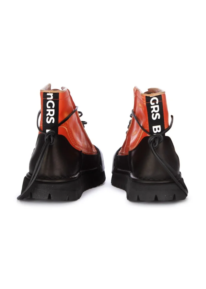 BNG REAL SHOES | SNEAKERS ALTE LA BIKER ARANCIONE NERO In Saldo