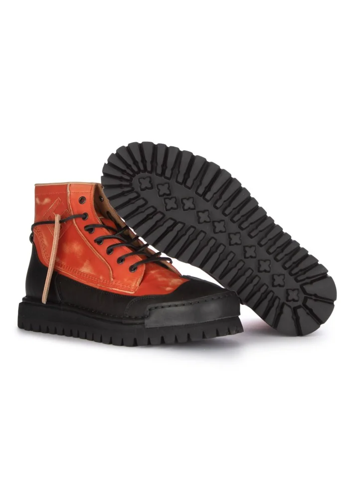 BNG REAL SHOES | SNEAKERS ALTE LA BIKER ARANCIONE NERO In Saldo