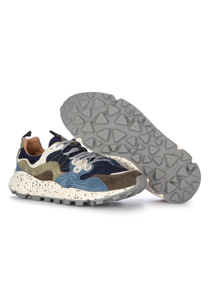 FLOWER MOUNTAIN | SNEAKERS YAMANO 3 BLU MARRONE Nuova