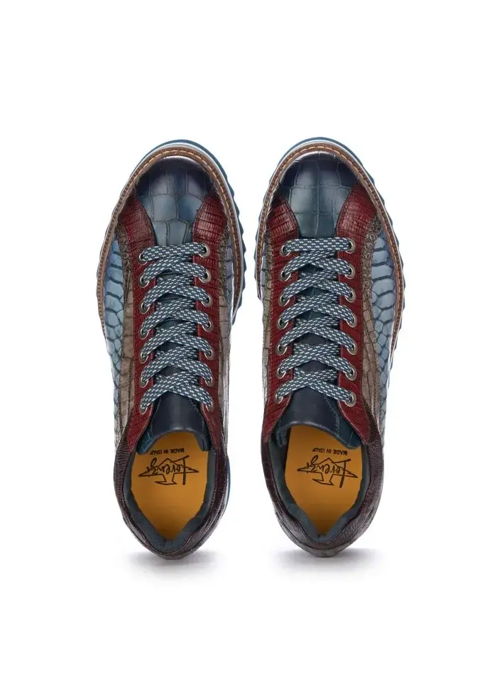 LORENZI | SCARPE ALLACCIATE DRILLO BLU Comprane uno, ottenene uno gratis
