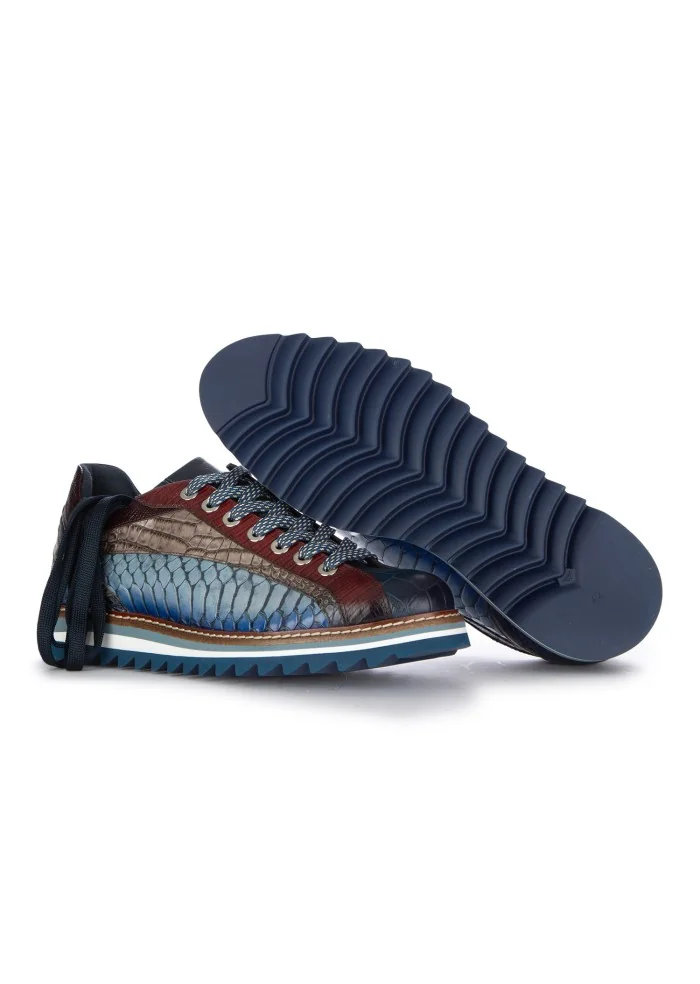 LORENZI | SCARPE ALLACCIATE DRILLO BLU Comprane uno, ottenene uno gratis