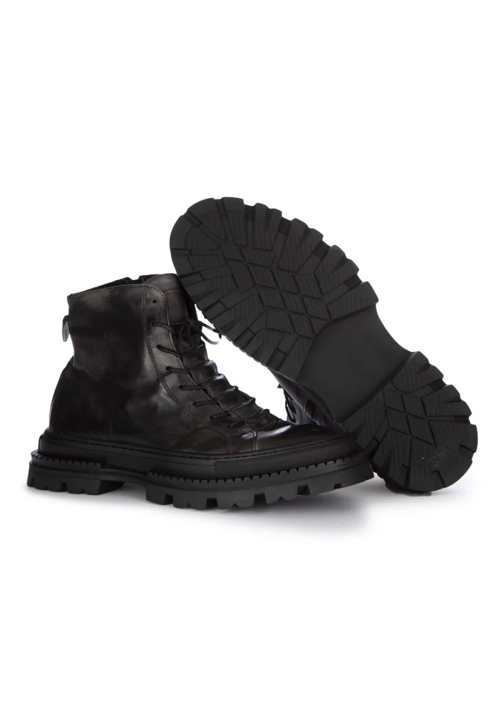 PAWELK'S | STIVALETTI ALLACCIATI CRUST CARBON NERO GRIGIO In Linea