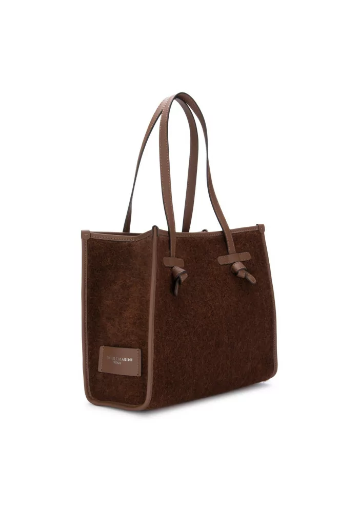 GIANNI CHIARINI | BORSA SHOPPER MARCELLA FURRY MARRONE Spedizione Gratuita