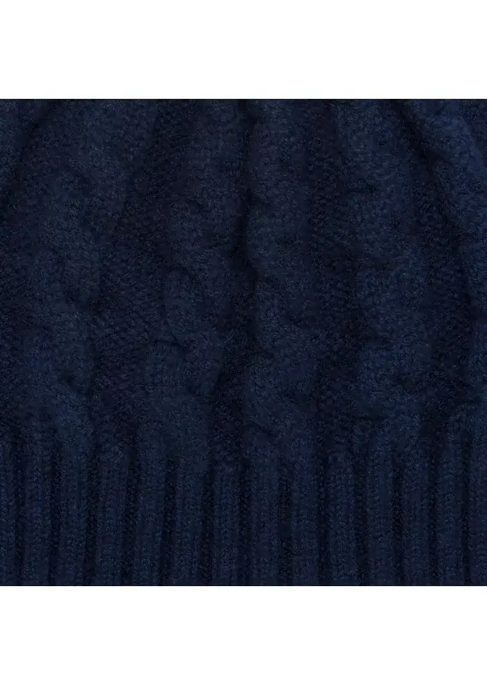 RIVIERA CASHMERE | BERRETTO TRECCIA BLU NOTTE Qualità Garantita