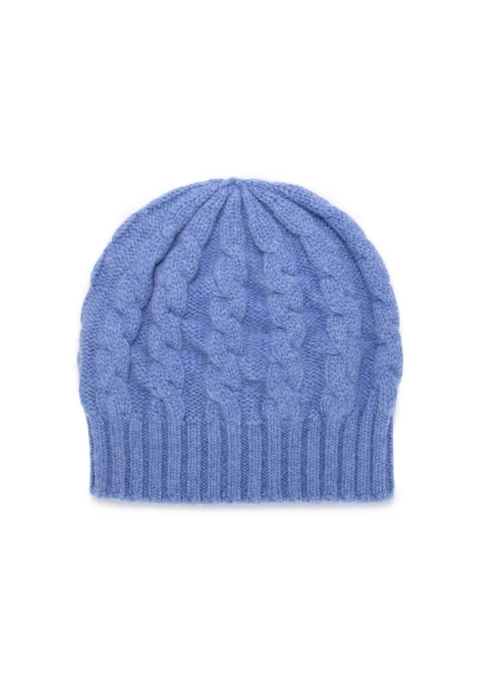 RIVIERA CASHMERE | BERRETTO TRECCIA BLU FIORDALISO Promozione Limitata