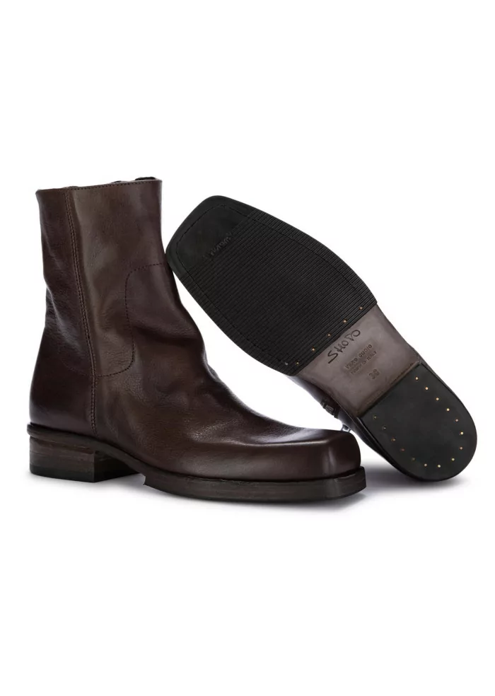 SHOTO | STIVALETTI PACO PELLE MARRONE SCURO Fino al 65% di sconto