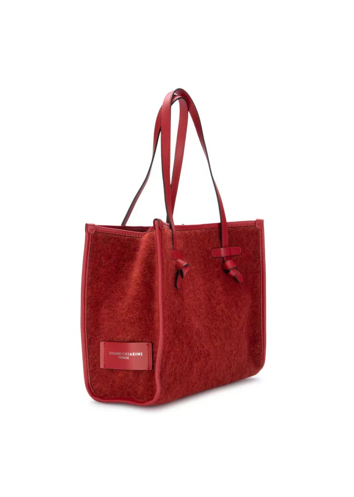GIANNI CHIARINI | BORSA SHOPPER MARCELLA FURRY ROSSO Presa