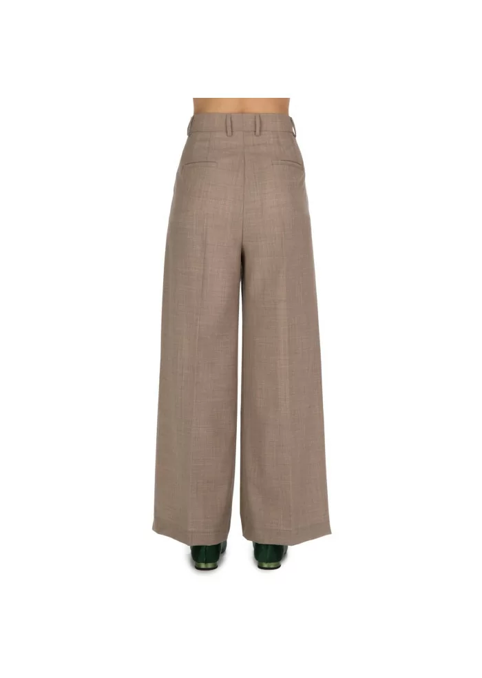 SOLOTRE | PANTALONI PALAZZO MARRONE Offerte