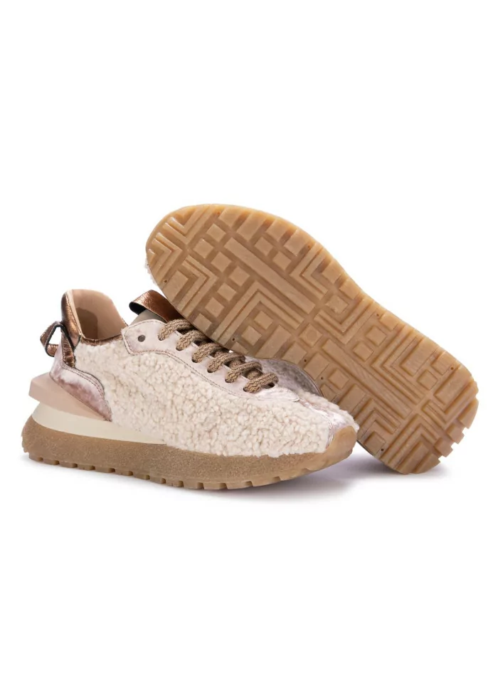 JUICE | SNEAKERS VELLUTO TEDDY BEIGE Saldi Di Fabbrica